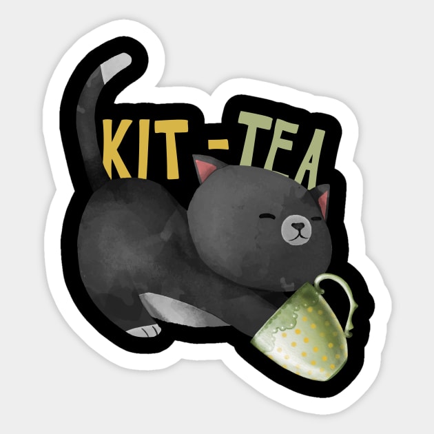 This is my favorite kit-tea shirt Sticker by TeesByKimchi